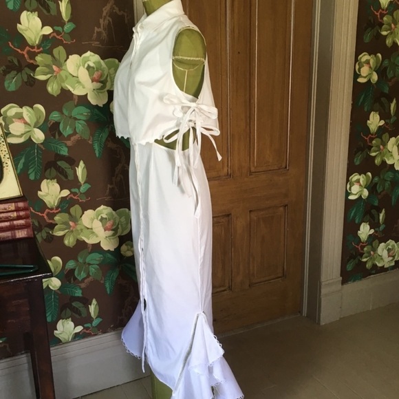 white Jonathan Simkhai button up dress - Picture 9 of 9